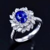 微信图片_202407311031524 SGARIT Fine Jewelry Custom Solid 18k White Gold 3.05 Carats Oval Cut Jewellery Luxury Natural Gemstone Sri Lanka Blue Sapphire Ring