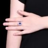 微信图片_202407311031531 SGARIT Fine Jewelry Custom Solid 18k White Gold 3.05 Carats Oval Cut Jewellery Luxury Natural Gemstone Sri Lanka Blue Sapphire Ring