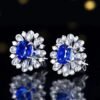 微信图片_202407311032101 SGARIT Fine Jewelry Custom Solid 18k White Gold 2.25 Carats Oval Cut Jewellery Luxury Natural Gemstone Sri Lanka Blue Sapphire Stud Earrings