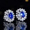 微信图片_202407311032102 SGARIT Fine Jewelry Custom Solid 18k White Gold 2.25 Carats Oval Cut Jewellery Luxury Natural Gemstone Sri Lanka Blue Sapphire Stud Earrings