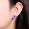 微信图片_202407311032105 SGARIT Fine Jewelry Custom Solid 18k White Gold 2.25 Carats Oval Cut Jewellery Luxury Natural Gemstone Sri Lanka Blue Sapphire Stud Earrings