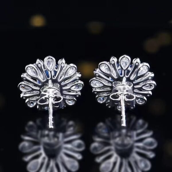 微信图片_202407311032111 SGARIT Fine Jewelry Custom Solid 18k White Gold 2.25 Carats Oval Cut Jewellery Luxury Natural Gemstone Sri Lanka Blue Sapphire Stud Earrings