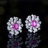 微信图片_202407311032281 SGARIT Fine Jewelry Custom Solid 18k White Gold 1.17 Carats Oval Cut Jewellery Luxury Natural Gemstone Unburnt Sri Lanka Papalachal Stud Earrings