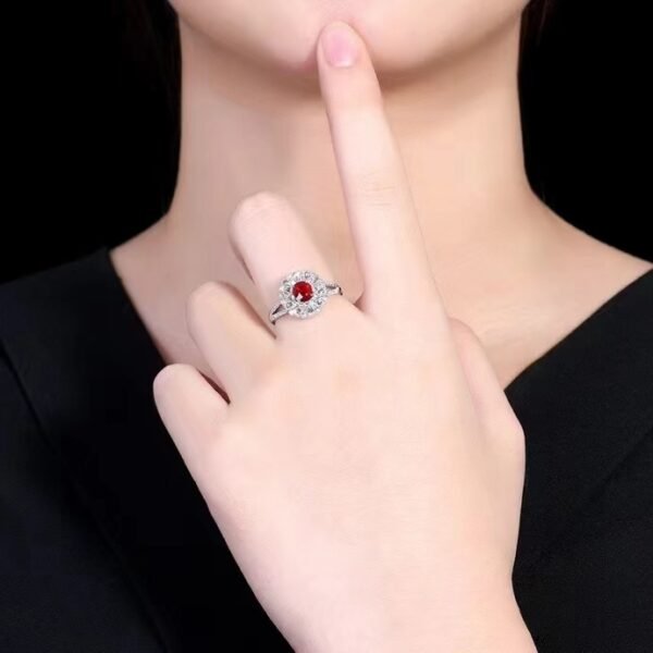 微信图片_202407311032502 SGARIT Fine Jewelry Custom Solid 18k White Gold 1.03 Carats Oval Cut Jewellery Luxury Natural Gemstone Unburnt Pigeon Red Ruby Ring