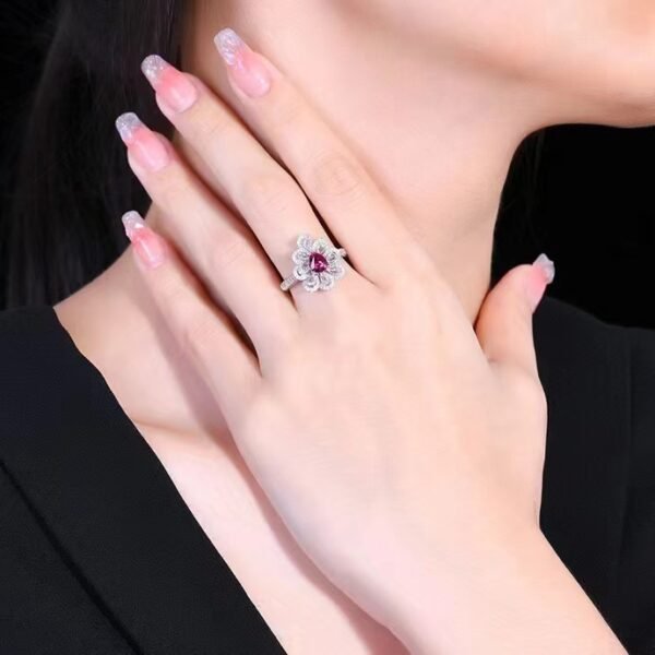 微信图片_202407311035505 SGARIT Fine Jewelry Custom Solid 18k White Gold 1.05 Carats Pear Cut Jewellery Luxury Natural Gemstone Mozambique Unheated Pigeon Red Ruby Ring/Pendant