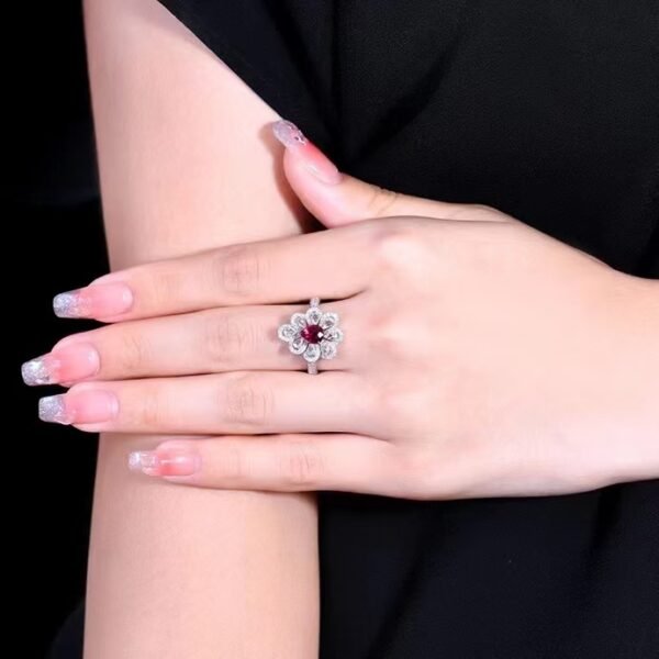 微信图片_202407311035506 SGARIT Fine Jewelry Custom Solid 18k White Gold 1.05 Carats Pear Cut Jewellery Luxury Natural Gemstone Mozambique Unheated Pigeon Red Ruby Ring/Pendant