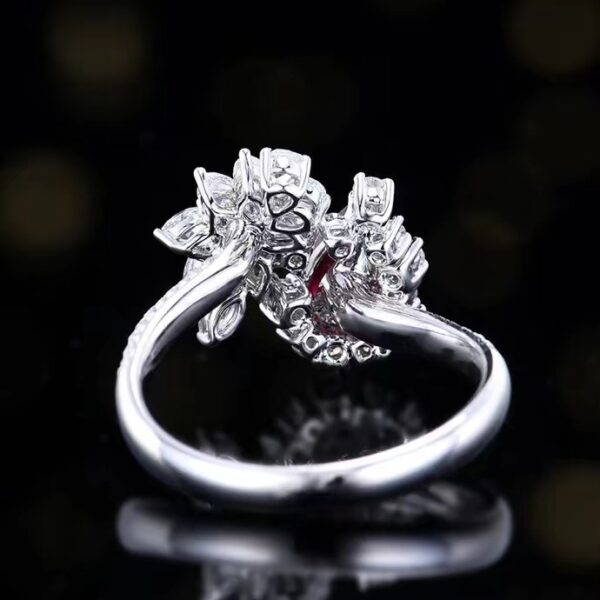 微信图片_202407311036082 SGARIT Fine Jewelry Custom Solid 18k White Gold 1.04 Carats Pear Cut Jewellery Luxury Natural Gemstone Mozambique Unheated Pigeon Red Ruby Ring/Pendant