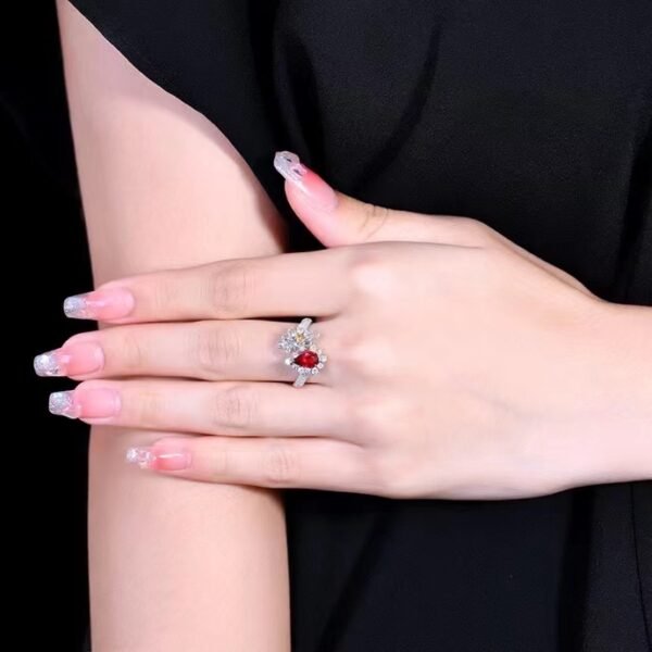 微信图片_202407311036085 SGARIT Fine Jewelry Custom Solid 18k White Gold 1.04 Carats Pear Cut Jewellery Luxury Natural Gemstone Mozambique Unheated Pigeon Red Ruby Ring/Pendant