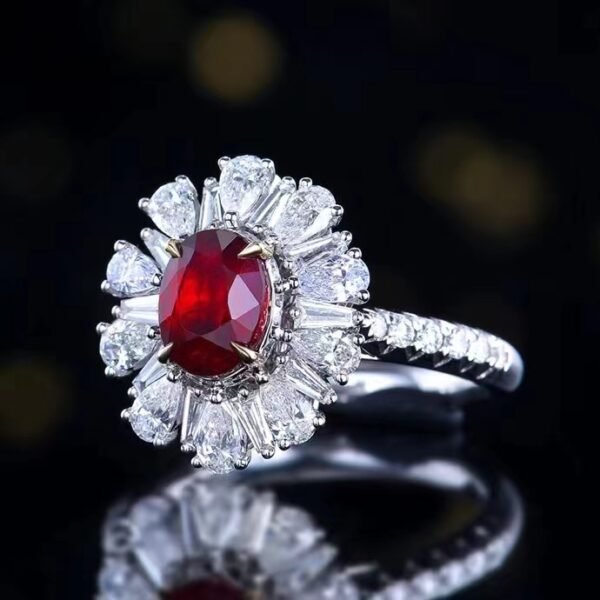 微信图片_20240731112600 SGARIT Fine Jewelry Custom Solid 18k White Gold 2.1 Carats Oval Cut Jewellery Luxury Natural Gemstone Mozambique Unheated Pigeon Red Ruby Ring/Pendant