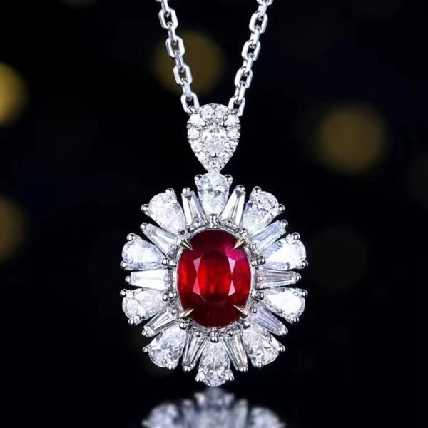 微信图片_202407311126002 SGARIT Fine Jewelry Custom Solid 18k White Gold 2.1 Carats Oval Cut Jewellery Luxury Natural Gemstone Mozambique Unheated Pigeon Red Ruby Ring/Pendant