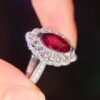 微信图片_202408021005182 SGARIT Fine Jewelry Factory Custom Solid 18k White Gold 1.73 Carats Marquise Cut Jewellery Luxury Horse Eye Shape Natural Gemstone Unburnt Pigeon Red Ruby Ring