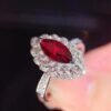 微信图片_202408021005183 SGARIT Fine Jewelry Factory Custom Solid 18k White Gold 1.73 Carats Marquise Cut Jewellery Luxury Horse Eye Shape Natural Gemstone Unburnt Pigeon Red Ruby Ring