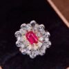 微信图片_20240802100534 SGARIT Fine Jewelry Factory Custom Solid 18k White Gold 1.1 Carats Cushion Cut Jewellery Luxury Super Neon Elegance Natural Gemstone Quality Red Ruby Ring