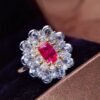 微信图片_202408021005343 SGARIT Fine Jewelry Factory Custom Solid 18k White Gold 1.1 Carats Cushion Cut Jewellery Luxury Super Neon Elegance Natural Gemstone Quality Red Ruby Ring