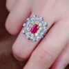 微信图片_202408021005344 SGARIT Fine Jewelry Factory Custom Solid 18k White Gold 1.1 Carats Cushion Cut Jewellery Luxury Super Neon Elegance Natural Gemstone Quality Red Ruby Ring