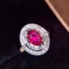 微信图片_20240802100549 SGARIT Fine Jewelry Factory Custom Solid 18k White Gold 1.38 Carats Oval Cut Jewellery Luxury Elegant Noble Natural Gemstone Quality Unburnt Red Ruby Ring