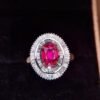 微信图片_202408021005491 SGARIT Fine Jewelry Factory Custom Solid 18k White Gold 1.38 Carats Oval Cut Jewellery Luxury Elegant Noble Natural Gemstone Quality Unburnt Red Ruby Ring