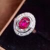微信图片_202408021005492 SGARIT Fine Jewelry Factory Custom Solid 18k White Gold 1.38 Carats Oval Cut Jewellery Luxury Elegant Noble Natural Gemstone Quality Unburnt Red Ruby Ring