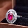 微信图片_20240802100550 SGARIT Fine Jewelry Factory Custom Solid 18k White Gold 1.38 Carats Oval Cut Jewellery Luxury Elegant Noble Natural Gemstone Quality Unburnt Red Ruby Ring