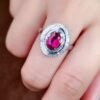 微信图片_202408021005501 SGARIT Fine Jewelry Factory Custom Solid 18k White Gold 1.38 Carats Oval Cut Jewellery Luxury Elegant Noble Natural Gemstone Quality Unburnt Red Ruby Ring