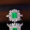 微信图片_20240802100610 SGARIT Fine Jewelry Factory Customized Solid 18k White Gold 1.27 Carats Emerald Cut Jewellery Classic VVG Green Engagement Anniversary Natural Gemstone Emerald Ring