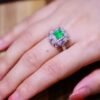 微信图片_202408021006106 SGARIT Fine Jewelry Factory Customized Solid 18k White Gold 1.27 Carats Emerald Cut Jewellery Classic VVG Green Engagement Anniversary Natural Gemstone Emerald Ring