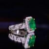 微信图片_202408021006303 SGARIT Fine Jewelry Factory Customized Solid 18k White Gold 3.01 Carats Oval Cut Jewellery Classic Engagement Anniversary VVG Green Natural Gemstone Emerald Ring