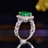 微信图片_20240802100631 SGARIT Fine Jewelry Factory Customized Solid 18k White Gold 3.01 Carats Oval Cut Jewellery Classic Engagement Anniversary VVG Green Natural Gemstone Emerald Ring