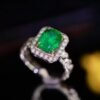微信图片_202408021006311 SGARIT Fine Jewelry Factory Customized Solid 18k White Gold 3.01 Carats Oval Cut Jewellery Classic Engagement Anniversary VVG Green Natural Gemstone Emerald Ring