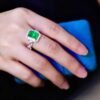 微信图片_202408021006312 SGARIT Fine Jewelry Factory Customized Solid 18k White Gold 3.01 Carats Oval Cut Jewellery Classic Engagement Anniversary VVG Green Natural Gemstone Emerald Ring