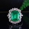 微信图片_20240802100748 SGARIT Fine Jewelry Factory Customized Solid 18k White Gold 4.04 Carats Emerald Cut Jewellery Classic Engagement Anniversary VVG Green Natural Gemstone Emerald Ring