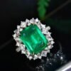 微信图片_202408021007481 SGARIT Fine Jewelry Factory Customized Solid 18k White Gold 4.04 Carats Emerald Cut Jewellery Classic Engagement Anniversary VVG Green Natural Gemstone Emerald Ring
