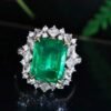 微信图片_202408021007482 SGARIT Fine Jewelry Factory Customized Solid 18k White Gold 4.04 Carats Emerald Cut Jewellery Classic Engagement Anniversary VVG Green Natural Gemstone Emerald Ring