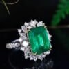 微信图片_20240802100749 SGARIT Fine Jewelry Factory Customized Solid 18k White Gold 4.04 Carats Emerald Cut Jewellery Classic Engagement Anniversary VVG Green Natural Gemstone Emerald Ring