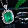 微信图片_202408021007491 SGARIT Fine Jewelry Factory Customized Solid 18k White Gold 4.04 Carats Emerald Cut Jewellery Classic Engagement Anniversary VVG Green Natural Gemstone Emerald Ring