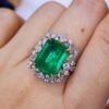 微信图片_202408021007493 SGARIT Fine Jewelry Factory Customized Solid 18k White Gold 4.04 Carats Emerald Cut Jewellery Classic Engagement Anniversary VVG Green Natural Gemstone Emerald Ring
