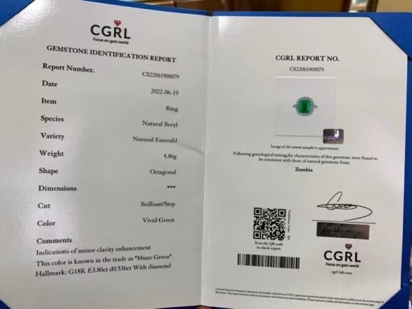 微信图片_20240802100809 SGARIT Fine Jewelry Factory Customized Solid 18k White Gold 3.8 Carats Emerald Cut Jewellery Classic Engagement Anniversary VVG Green Natural Gemstone Emerald Ring