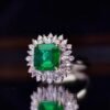 微信图片_202408021008271 SGARIT Fine Jewelry Factory Customized Solid 18k White Gold 3.4 Carats Carre Cut Jewellery Classic Engagement Anniversary VVG Green Natural Gemstone Emerald Ring
