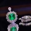 微信图片_202408021008273 SGARIT Fine Jewelry Factory Customized Solid 18k White Gold 3.4 Carats Carre Cut Jewellery Classic Engagement Anniversary VVG Green Natural Gemstone Emerald Ring