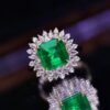 微信图片_202408021008274 SGARIT Fine Jewelry Factory Customized Solid 18k White Gold 3.4 Carats Carre Cut Jewellery Classic Engagement Anniversary VVG Green Natural Gemstone Emerald Ring