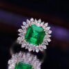 微信图片_20240802100828 SGARIT Fine Jewelry Factory Customized Solid 18k White Gold 3.4 Carats Carre Cut Jewellery Classic Engagement Anniversary VVG Green Natural Gemstone Emerald Ring
