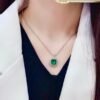 微信图片_202408021008281 SGARIT Fine Jewelry Factory Customized Solid 18k White Gold 3.4 Carats Carre Cut Jewellery Classic Engagement Anniversary VVG Green Natural Gemstone Emerald Ring