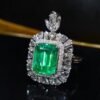 微信图片_20240802100845 SGARIT Fine Jewelry Factory Customized Solid 18k White Gold 2.71 Carats Emerald Cut Jewellery Classic Engagement Anniversary VVG Green Natural Gemstone Emerald Ring