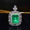 微信图片_20240802100846 SGARIT Fine Jewelry Factory Customized Solid 18k White Gold 2.71 Carats Emerald Cut Jewellery Classic Engagement Anniversary VVG Green Natural Gemstone Emerald Ring