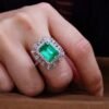 微信图片_202408021008465 SGARIT Fine Jewelry Factory Customized Solid 18k White Gold 2.71 Carats Emerald Cut Jewellery Classic Engagement Anniversary VVG Green Natural Gemstone Emerald Ring
