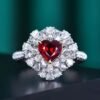微信图片_20240802101035 SGARIT Fine Jewelry Factory Custom Solid 18k White Gold 1.24 Carats Heart Cut Jewellery Luxury Elegant Noble Natural Gemstone Quality Unheated Red Ruby Ring/Pendant