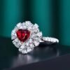 微信图片_202408021010351 SGARIT Fine Jewelry Factory Custom Solid 18k White Gold 1.24 Carats Heart Cut Jewellery Luxury Elegant Noble Natural Gemstone Quality Unheated Red Ruby Ring/Pendant