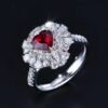 微信图片_202408021010353 SGARIT Fine Jewelry Factory Custom Solid 18k White Gold 1.24 Carats Heart Cut Jewellery Luxury Elegant Noble Natural Gemstone Quality Unheated Red Ruby Ring/Pendant