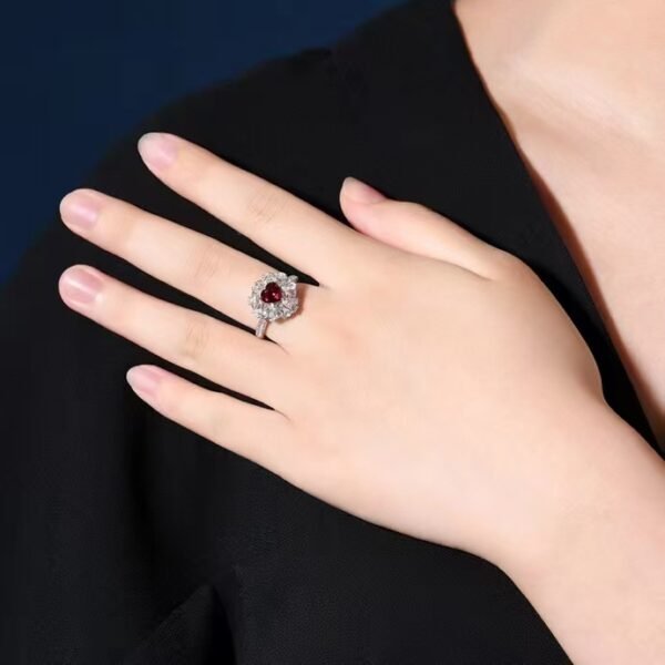 微信图片_20240802101036 SGARIT Fine Jewelry Factory Custom Solid 18k White Gold 1.24 Carats Heart Cut Jewellery Luxury Elegant Noble Natural Gemstone Quality Unheated Red Ruby Ring/Pendant