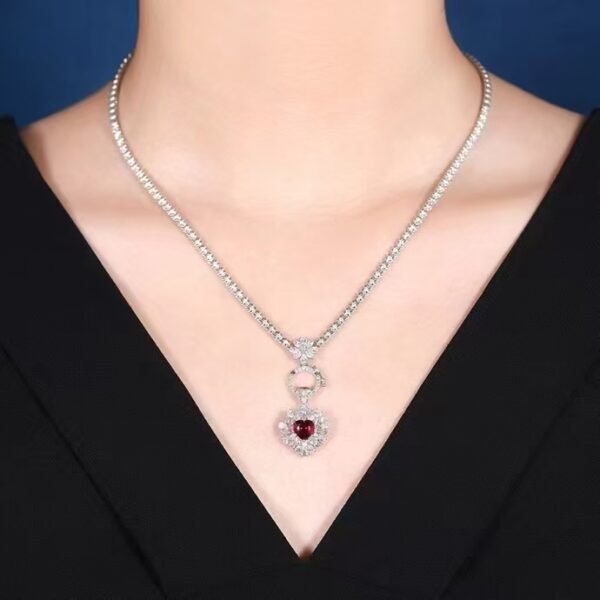 微信图片_202408021010362 SGARIT Fine Jewelry Factory Custom Solid 18k White Gold 1.24 Carats Heart Cut Jewellery Luxury Elegant Noble Natural Gemstone Quality Unheated Red Ruby Ring/Pendant